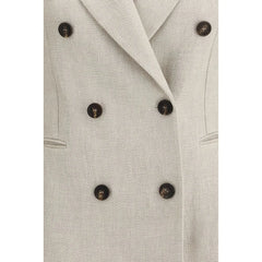 Brunello Cucinelli Beige Linen Blazer