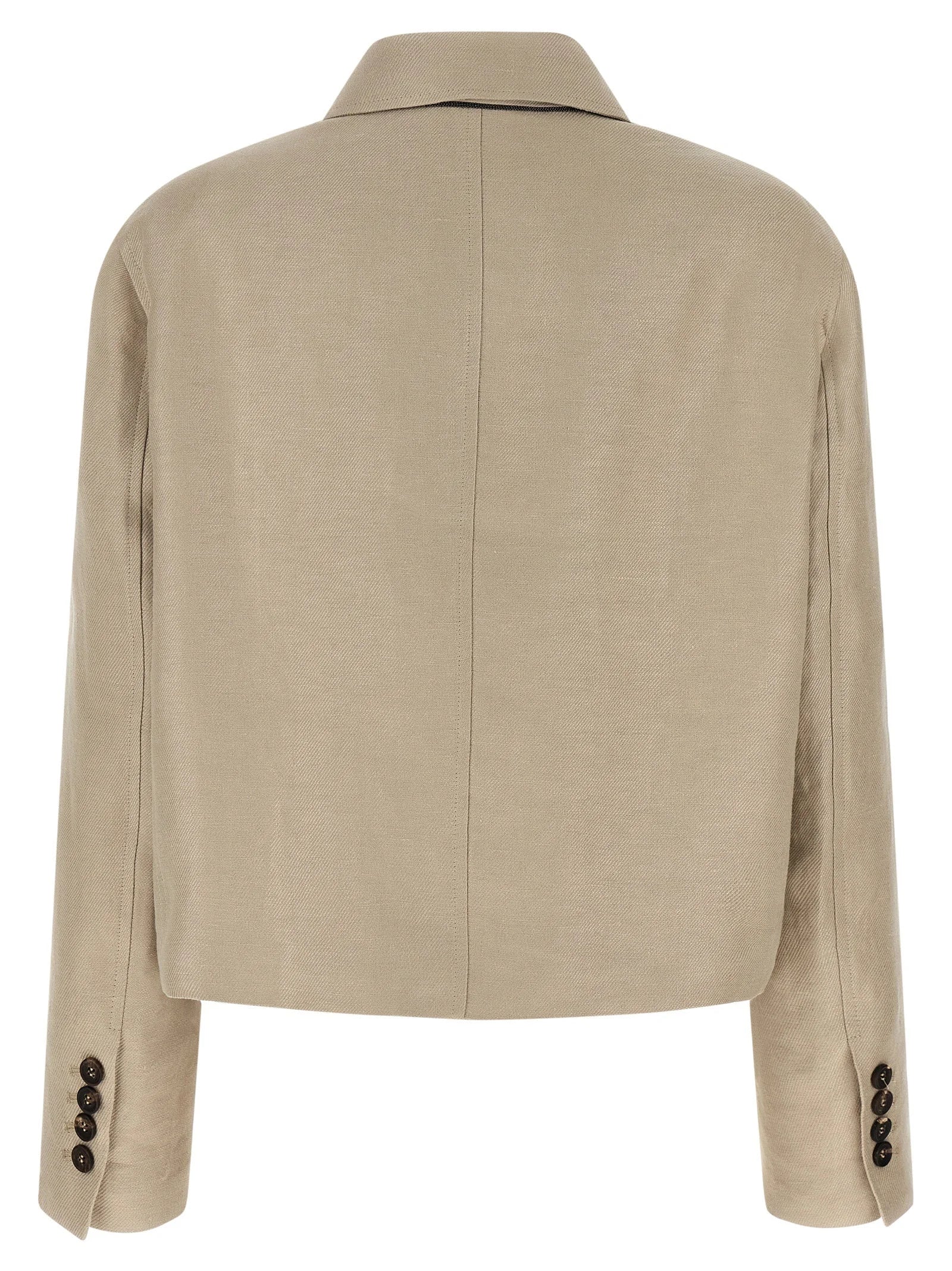 Brunello Cucinelli Beige Linen Blazer - IT44