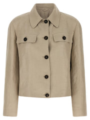 Brunello Cucinelli Beige Linen Blazer - IT44