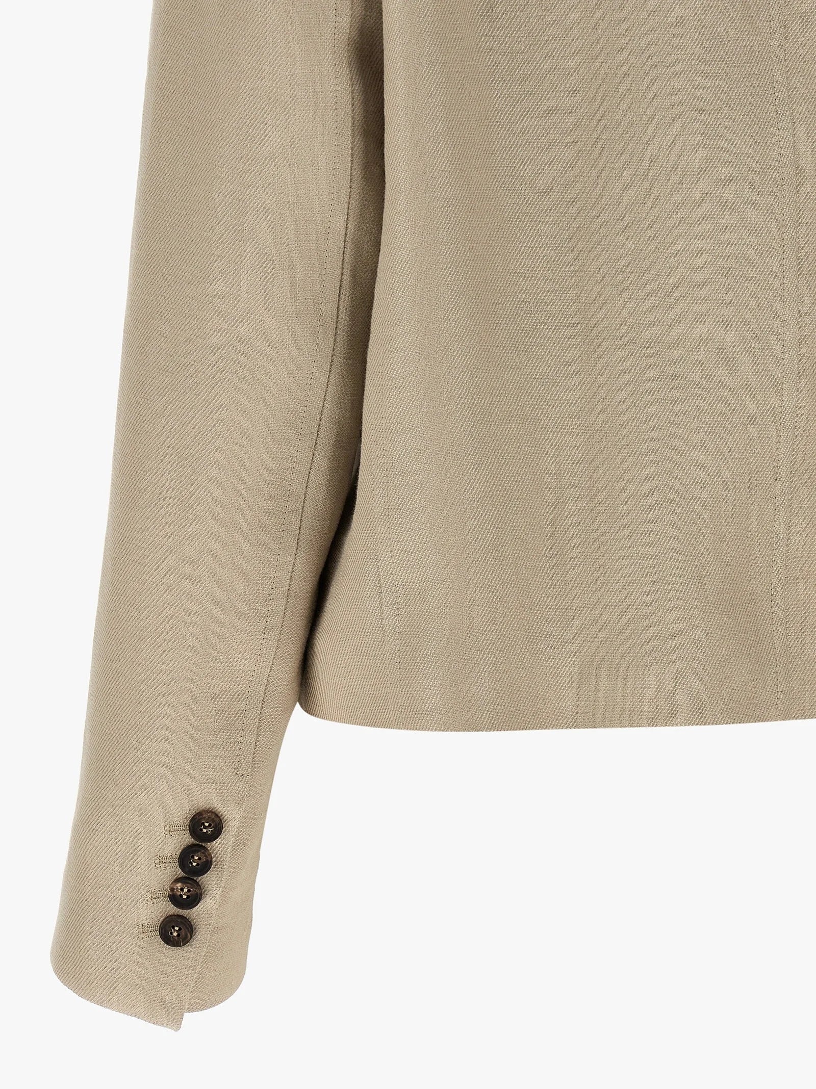 Brunello Cucinelli Beige Linen Blazer - IT44