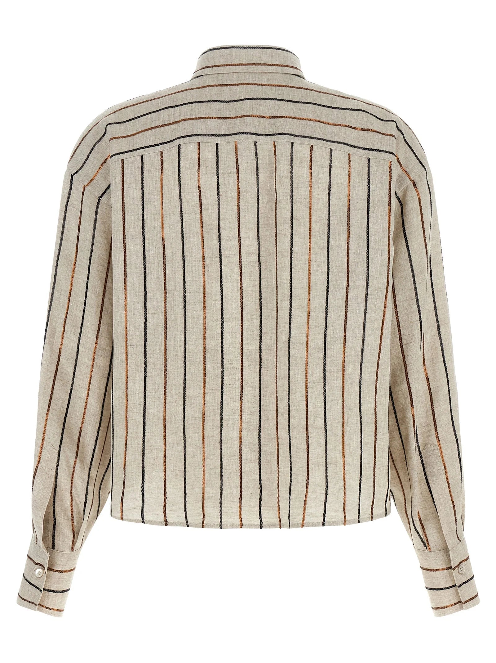 Brunello Cucinelli Beige Linen Blouse