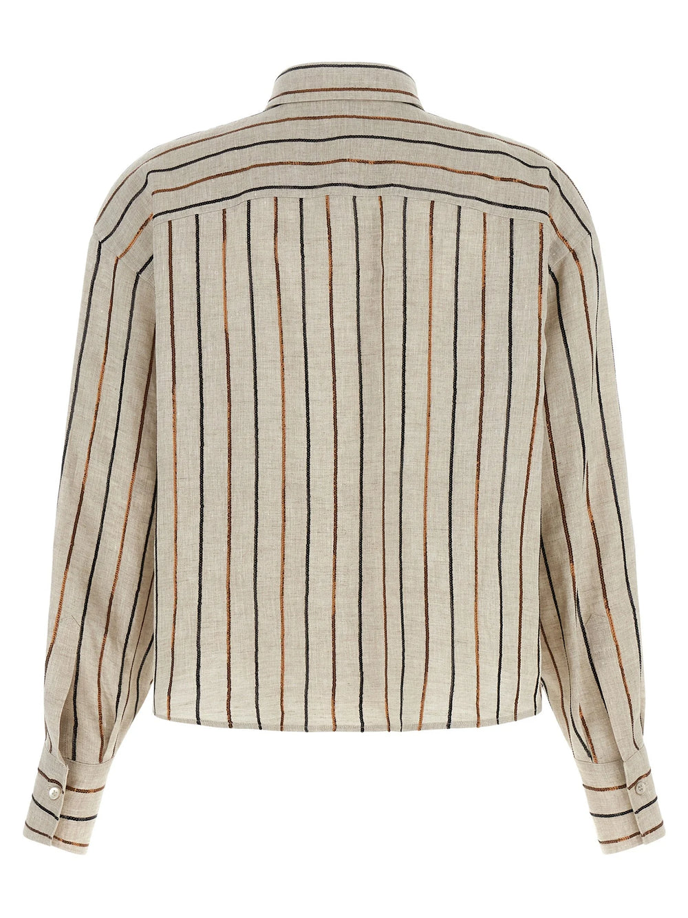 Brunello Cucinelli Beige Linen Blouse