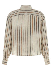 Brunello Cucinelli Beige Linen Blouse