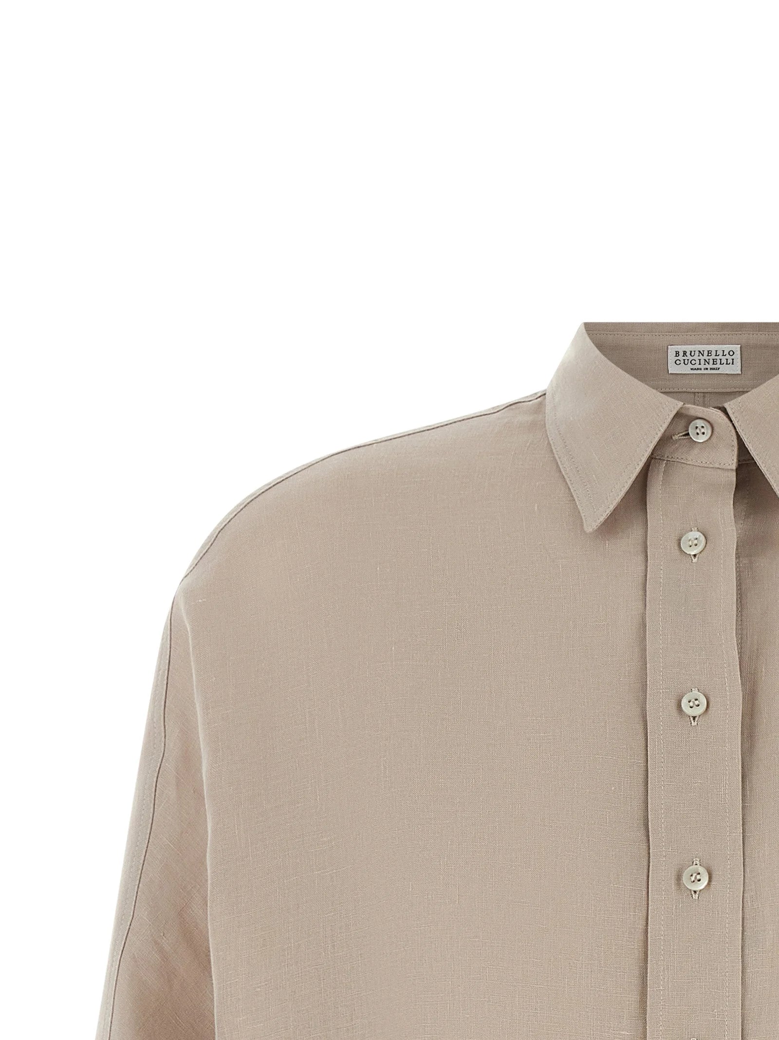 Brunello Cucinelli Beige Linen Blouse - XXS