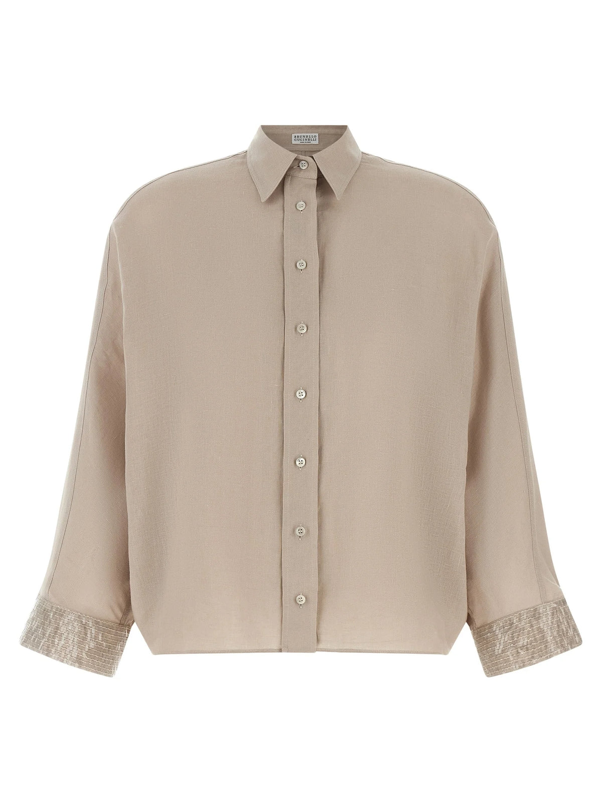 Brunello Cucinelli Beige Linen Blouse - XXS