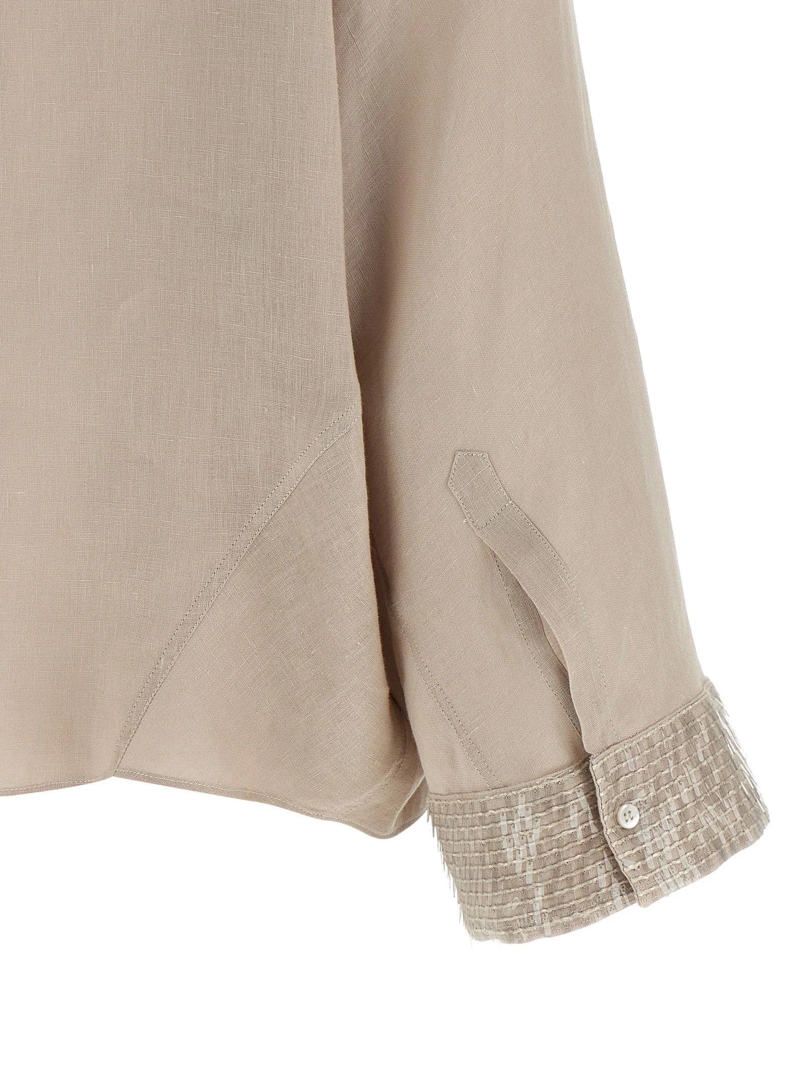 Brunello Cucinelli Beige Linen Blouse - XXS