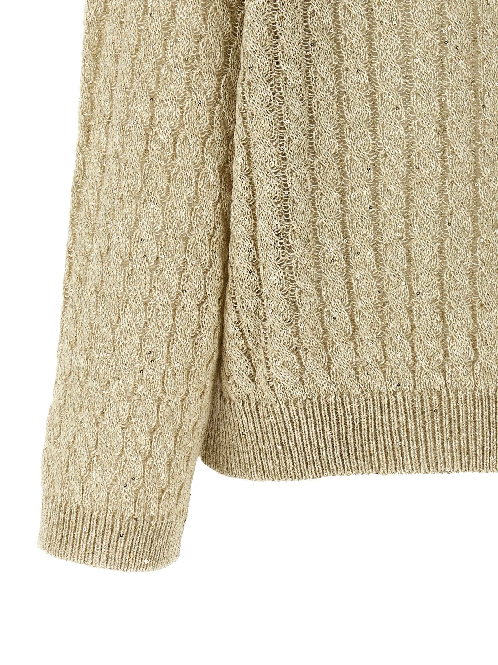 Brunello Cucinelli Beige Linen Cardigan