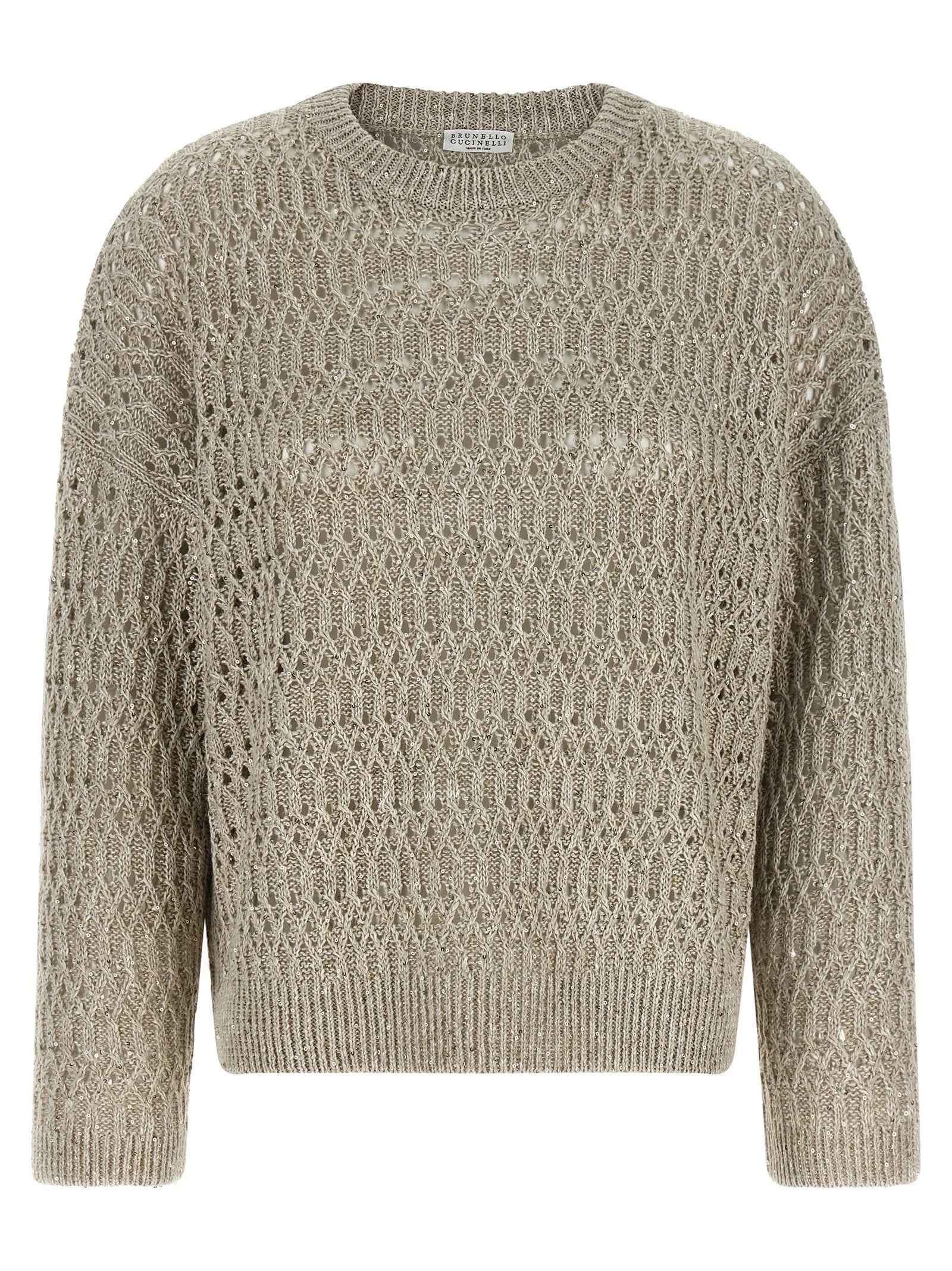 Brunello Cucinelli Beige Linen Cardigan