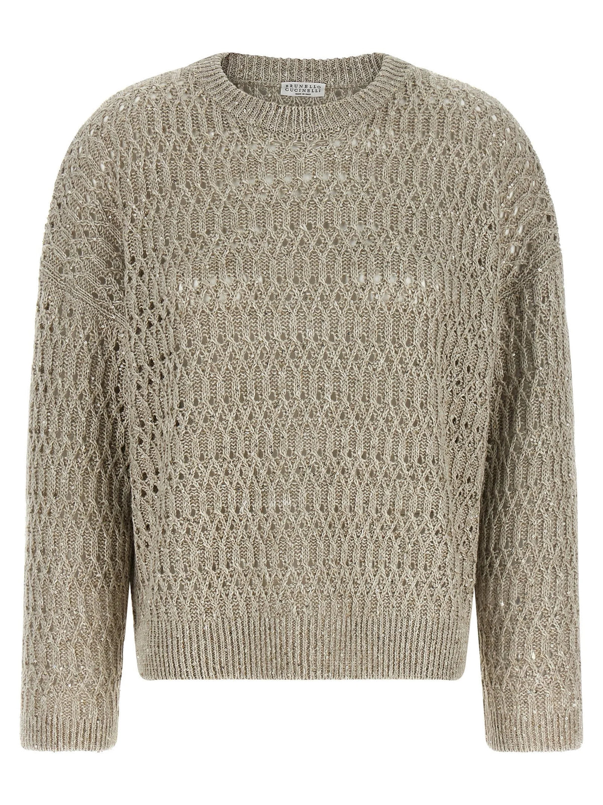 Brunello Cucinelli Beige Linen Cardigan