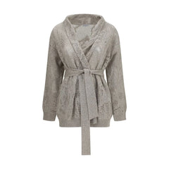 Cardigan in Lino Beige Brunello Cucinelli - M