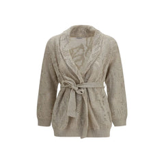 Brunello Cucinelli Beige Linen Cardigan - S