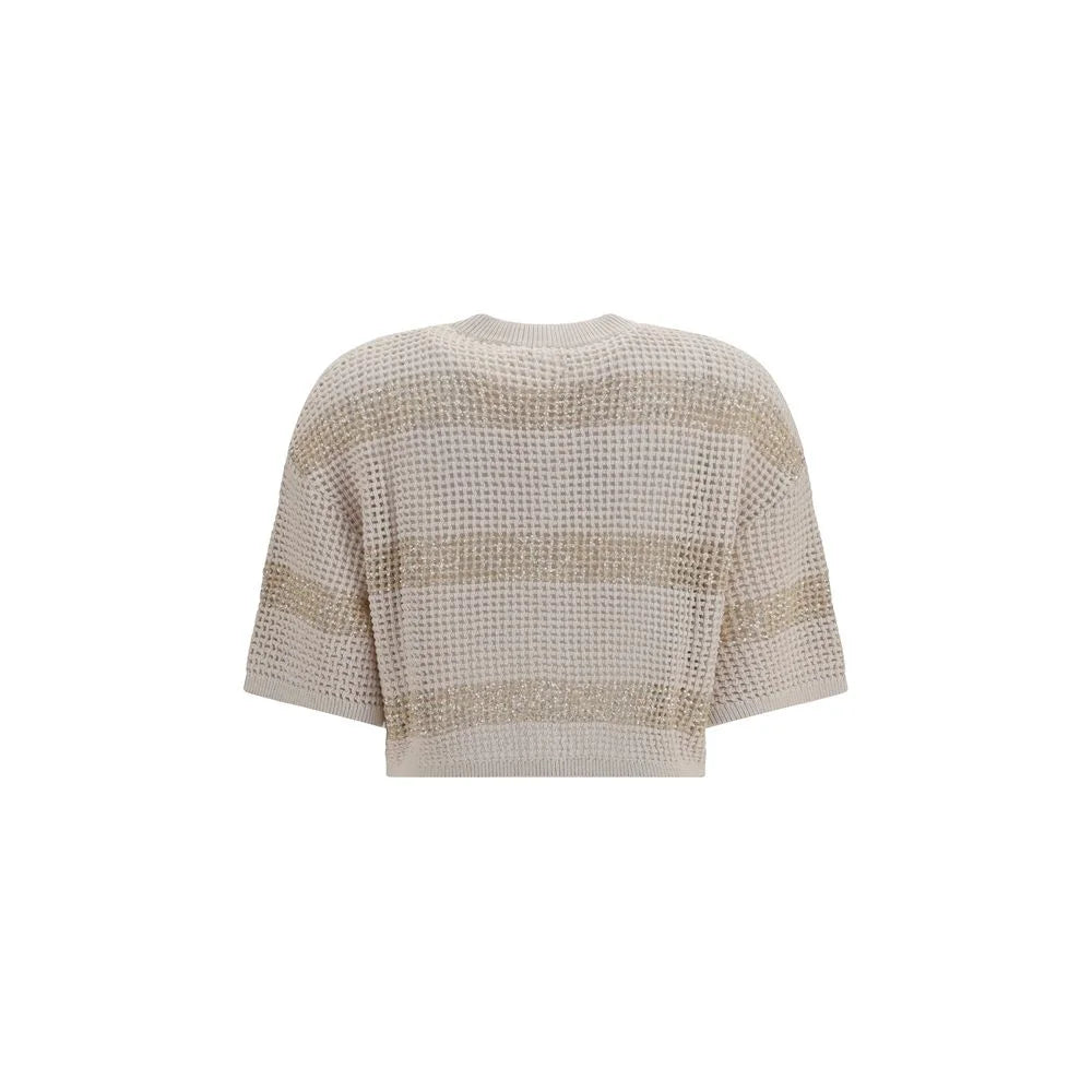 Brunello Cucinelli Beige Linen Cardigan - S