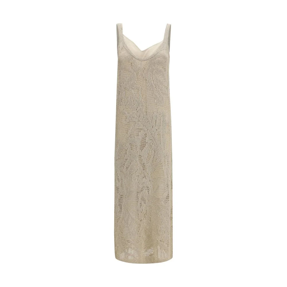 Brunello Cucinelli Beige Linne Casual Klänning