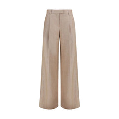 Brunello Cucinelli Beige Linen Casual Pants