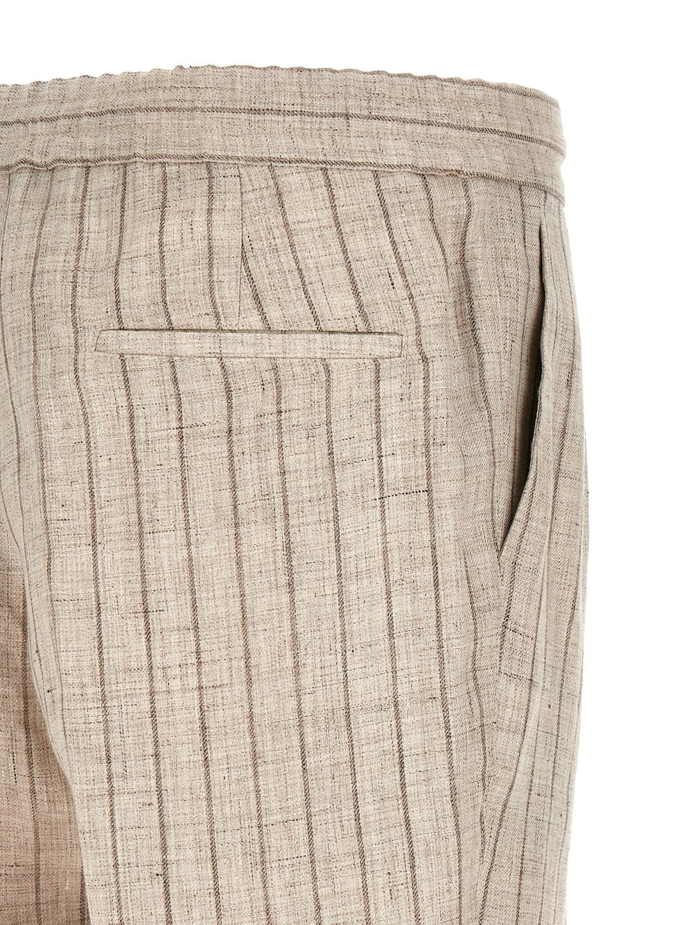 Brunello Cucinelli Beige Linen Casual Pants - IT50 | L