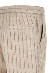 Brunello Cucinelli Beige Linen Casual Pants - IT50 | L