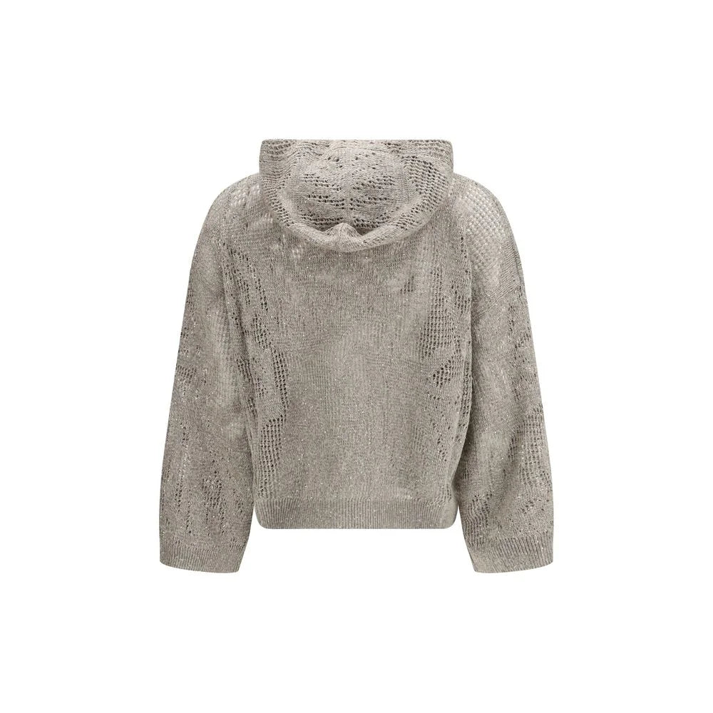 Brunello Cucinelli Beige Linen Hoodie - M