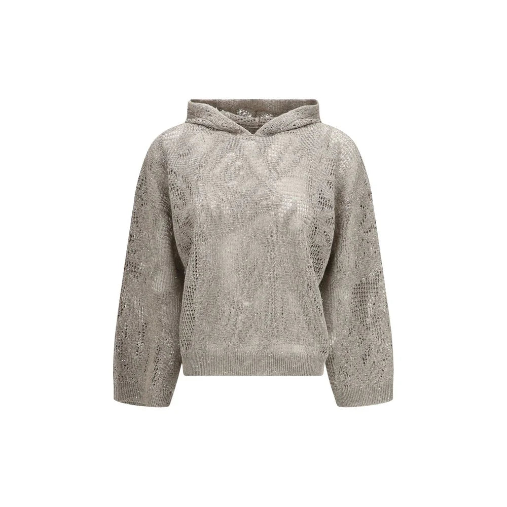Brunello Cucinelli Beige Linen Hoodie - M