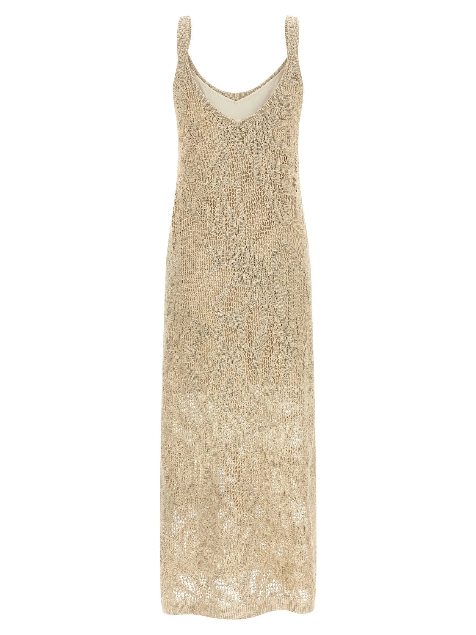 Brunello Cucinelli Beige Linen Long Dress