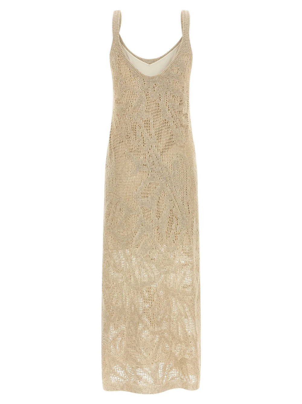 Brunello Cucinelli Beige Linen Long Dress