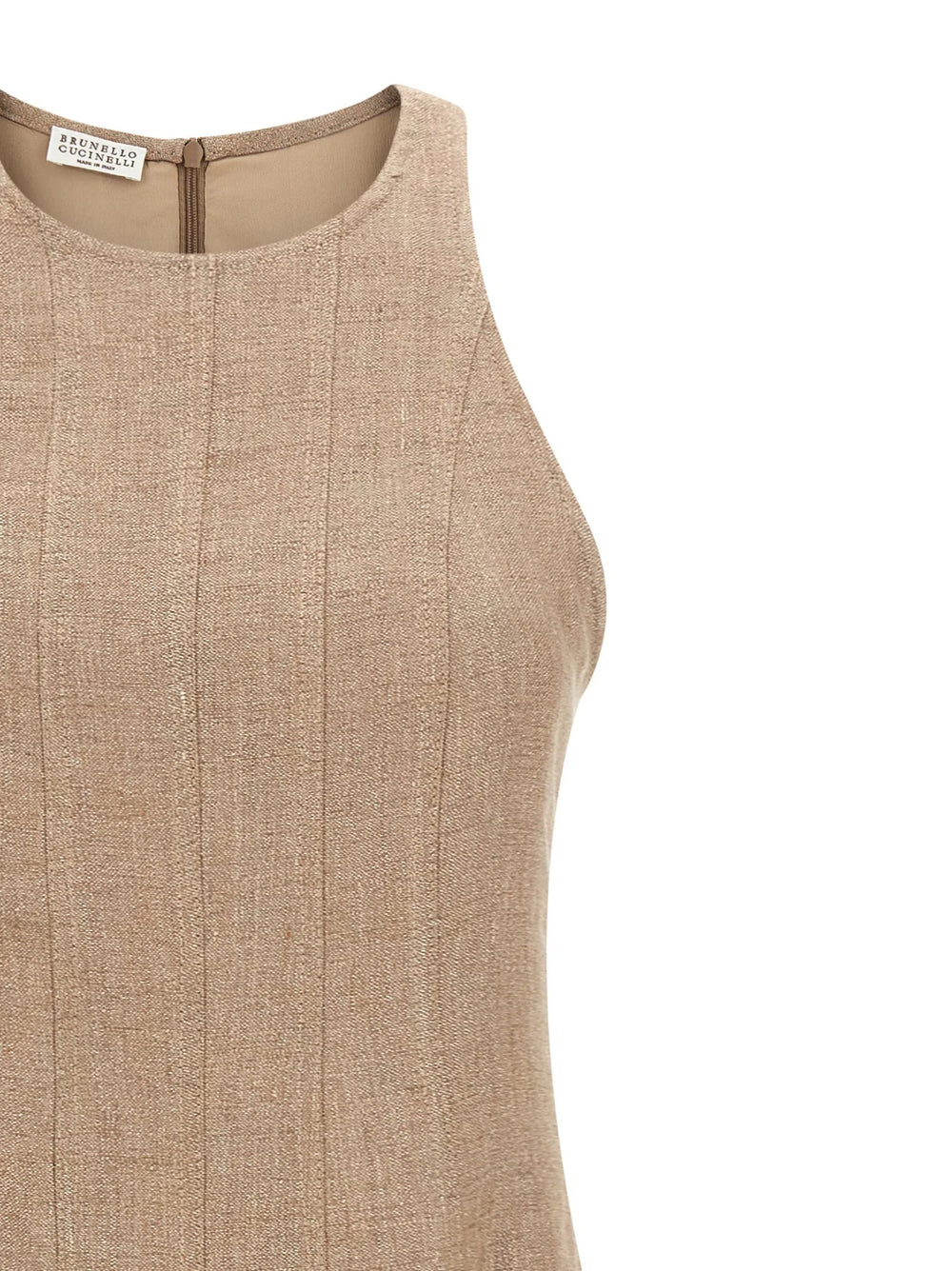 Brunello Cucinelli Beige Linen Long Dress - L