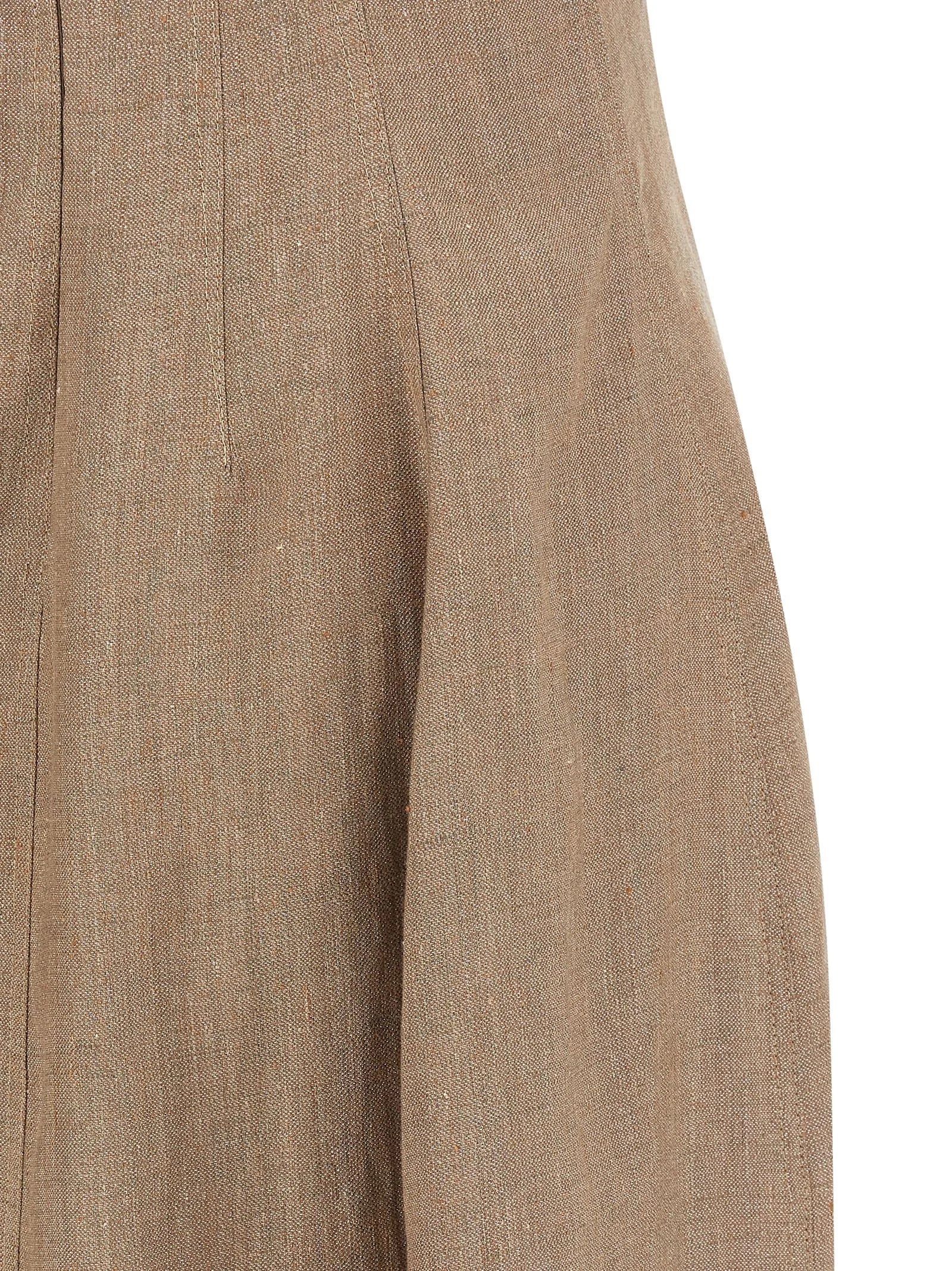 Brunello Cucinelli Beige Linen Long Dress - L