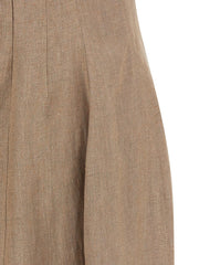 Brunello Cucinelli Beige Linen Long Dress - L