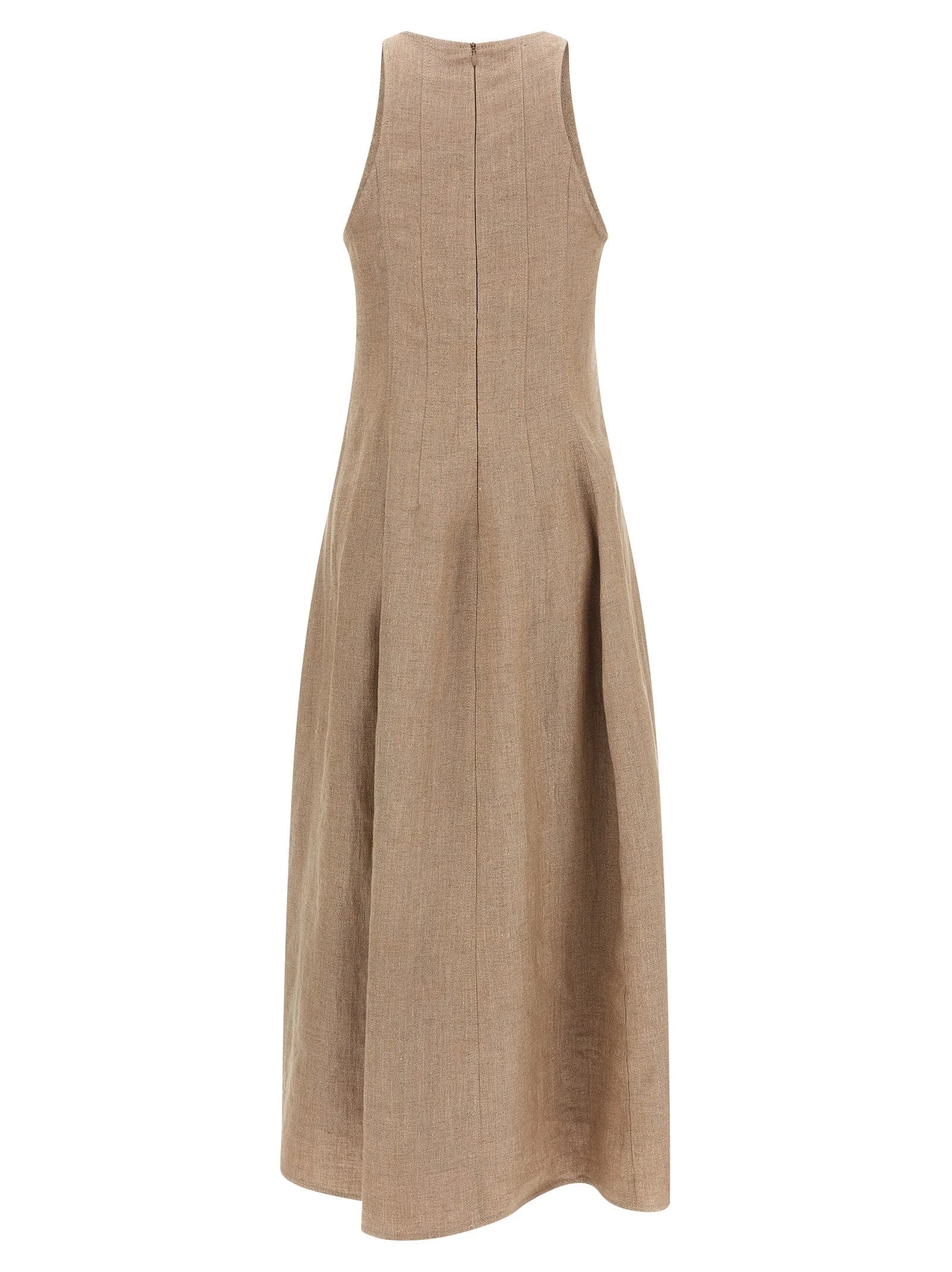 Brunello Cucinelli Beige Linen Long Dress - L