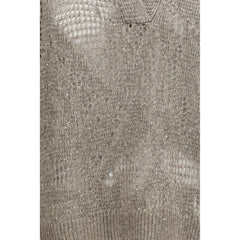 Brunello Cucinelli Beige Linen Polo Shirt