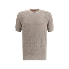 Brunello Cucinelli Beige Linen T-Shirt