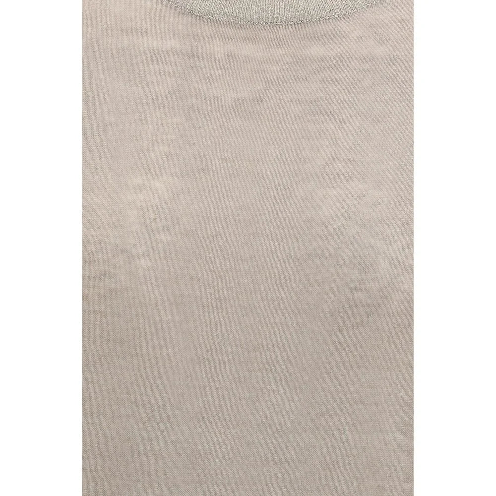 Brunello Cucinelli Beige Linen T-Shirt
