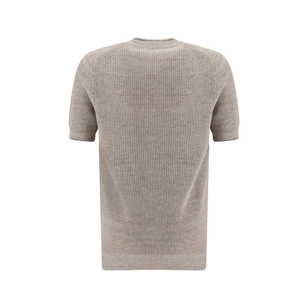 Brunello Cucinelli Beige Linen T-Shirt