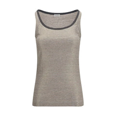 Brunello Cucinelli Beige Linen Tank Tops