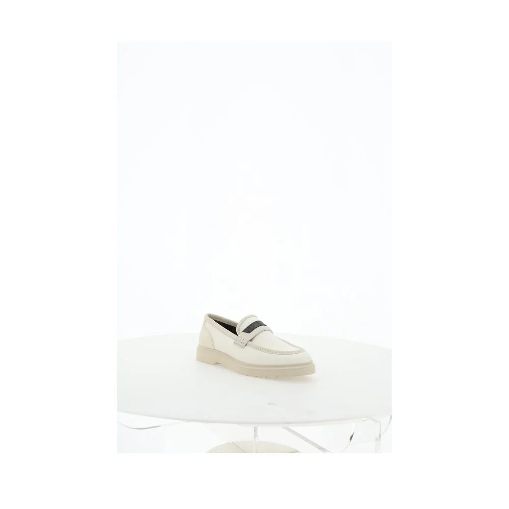 Brunello Cucinelli Beige Loafers Shoes - EU41/US11 - Flats