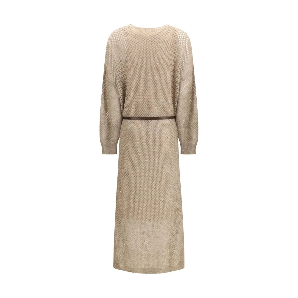Brunello Cucinelli Beige Mohair Casual Dress