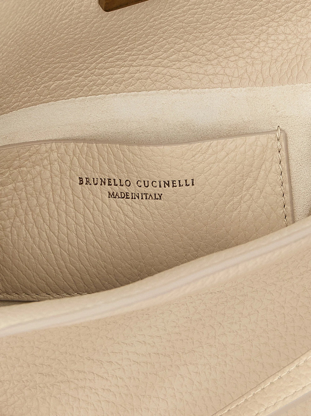 Brunello Cucinelli Beige Nubuc Leather Handbag