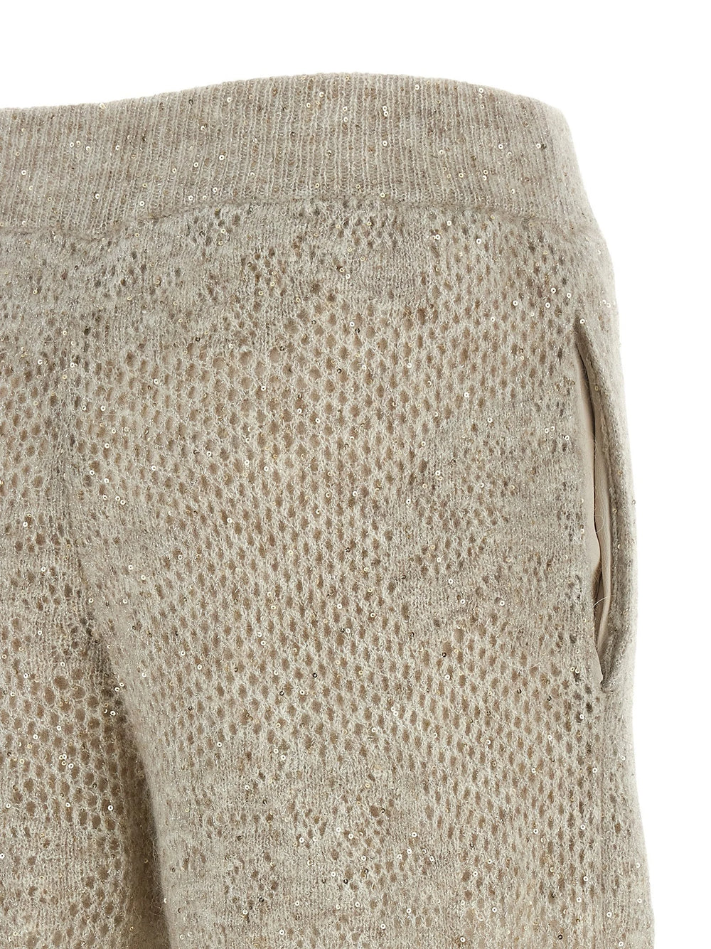Brunello Cucinelli Beige Nylon Casual Pants