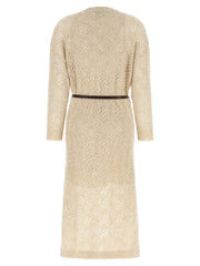 Brunello Cucinelli Beige Polyamide Midi Dress