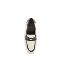 Brunello Cucinelli Beige Polyamide Slip-On Loafers