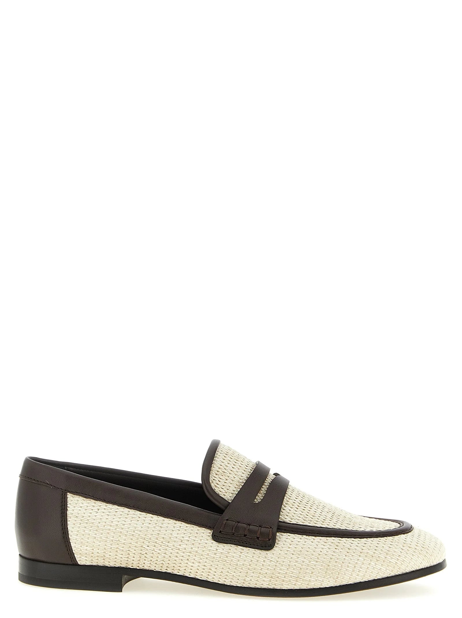 Brunello Cucinelli Beige Polyamide Slip-On Loafers