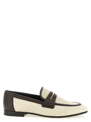 Brunello Cucinelli Beige Polyamide Slip-On Loafers