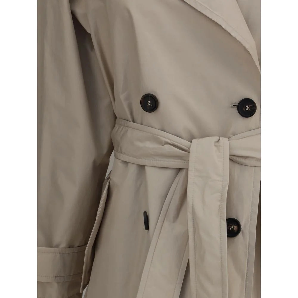 Brunello Cucinelli Beige Polyester Coat - IT42 | L