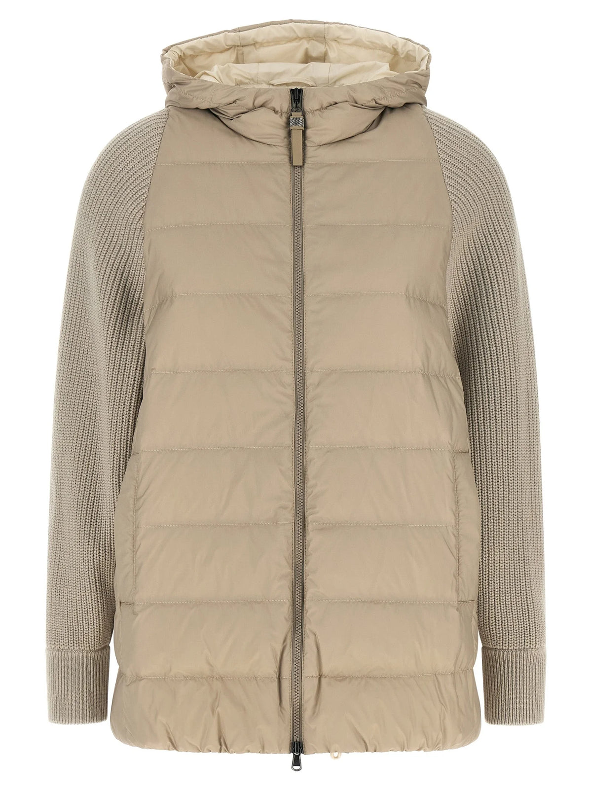 Brunello Cucinelli Beige Polyester Full-Length Jacket