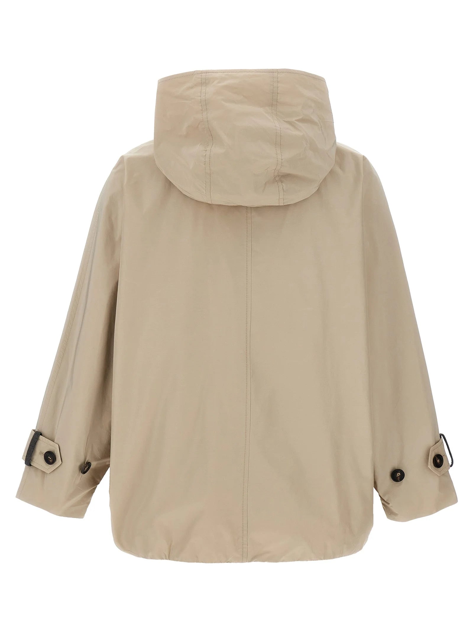 Brunello Cucinelli Beige Polyester Full-Length Jacket