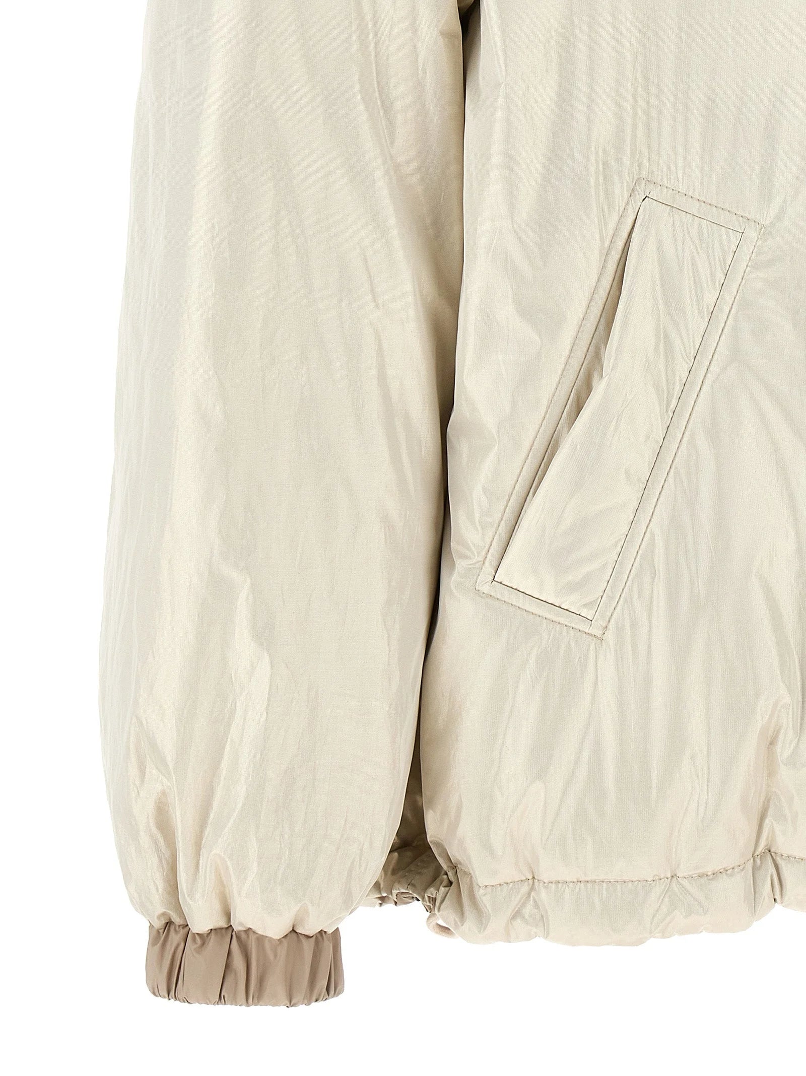 Brunello Cucinelli Beige Polyester Full-Length Jacket - IT44