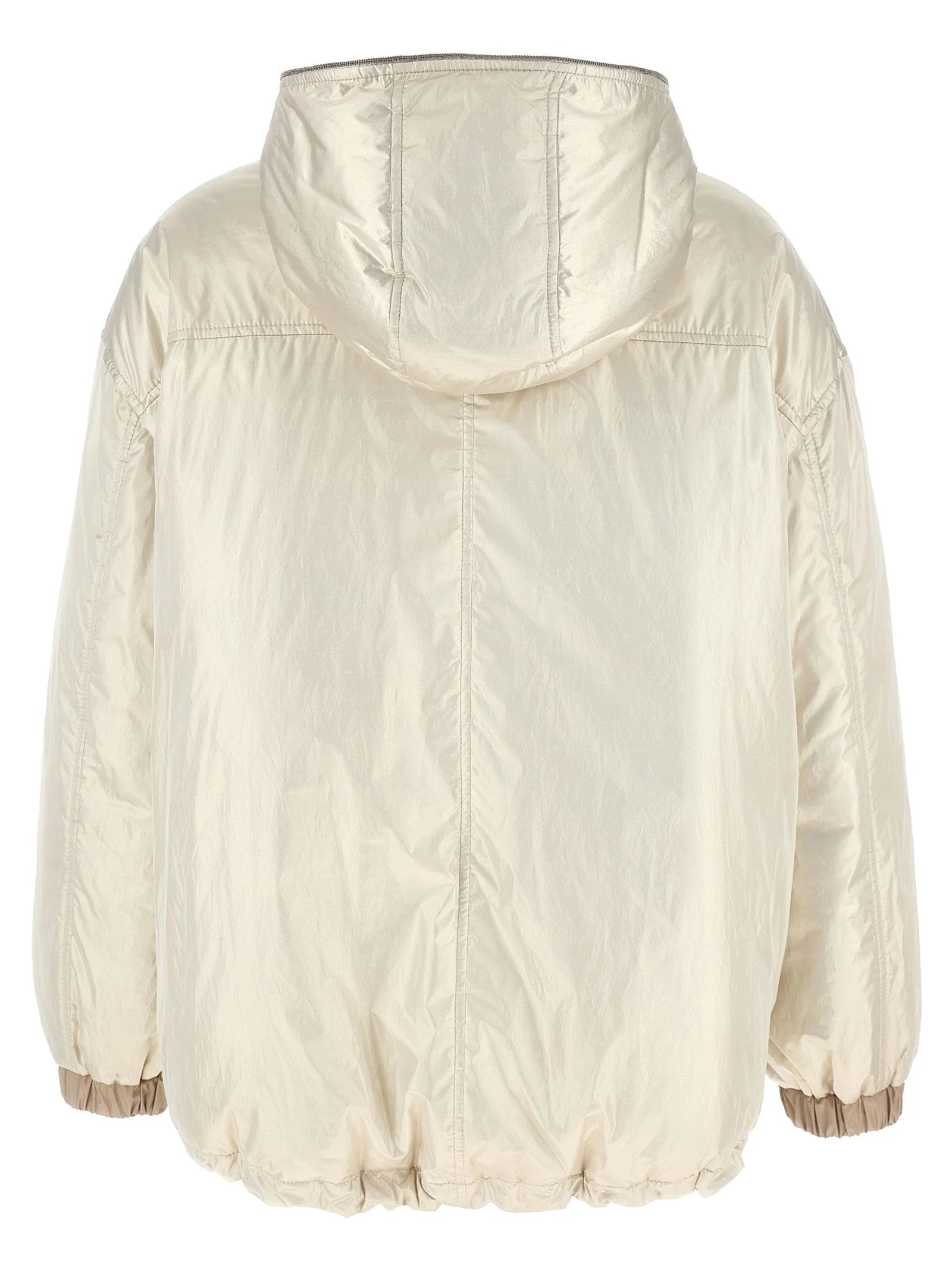 Brunello Cucinelli Beige Polyester Full-Length Jacket - IT44