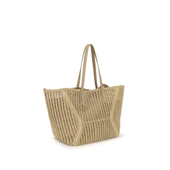 Brunello Cucinelli Handtasche, Beige, Raffia