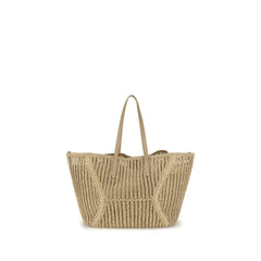 Brunello Cucinelli Handtasche, Beige, Raffia