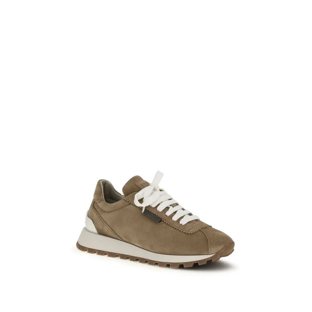 Brunello Cucinelli Beige Rubber Platform Sneakers - EU39/US9
