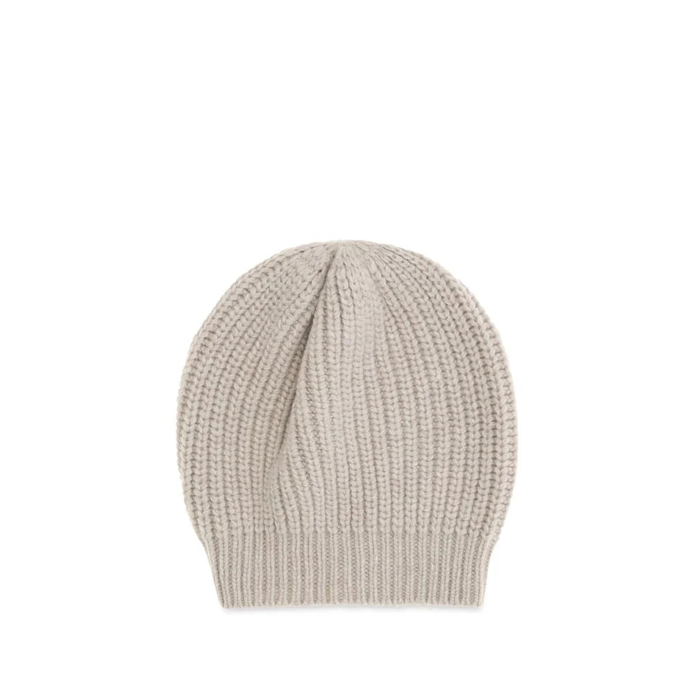 Brunello Cucinelli Beige Silk Beanie
